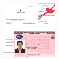 Перевод паспортов, прав, удостоверений на македонский