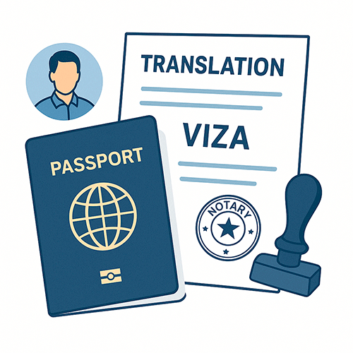 перевод паспорта для ВИЗы